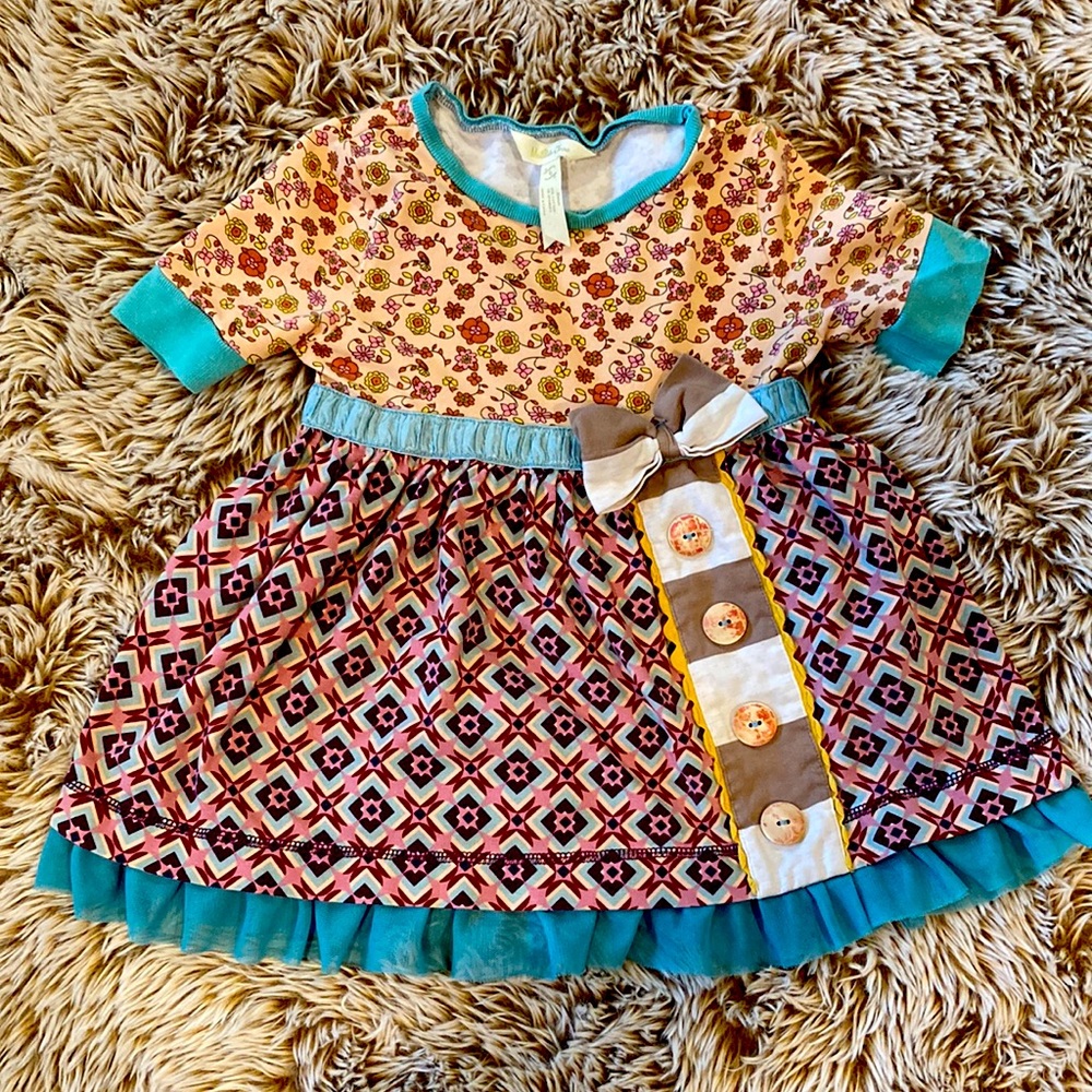 Matilda Jane | Little Cartwheels Tunic Top Bow Floral Buttons Pattern